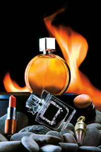 Flammable Skin Care - Products on Fire