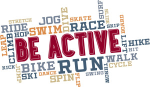 Active Fitness Word Cloud Collage